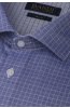 Detail modré kárované košile SLIM Quadro