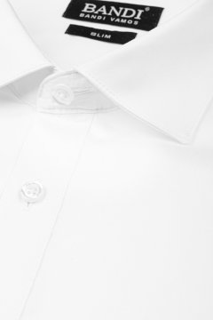 Detail bílé pánské košile SLIM Tascio