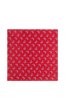 Rozložený červený čtvercový kapesníček do saka se vzorem Fagio 02