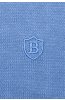 Detail výšivky na světle modrém pánském svetru Nobilio