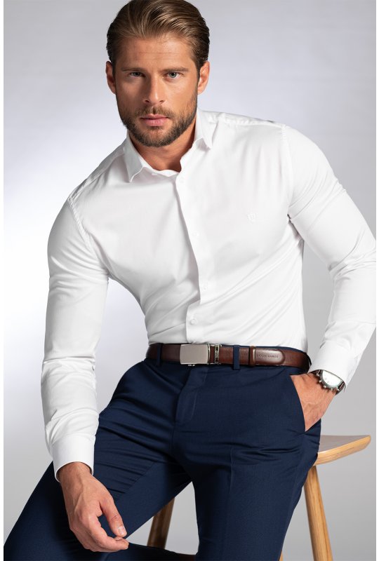 Pánská košile BANDI, model SLIM LARICCIO Bianco