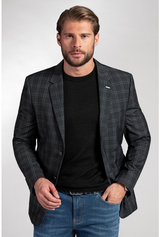 Pánské volnočasové sako BANDI, model TAILORED SATORIO Antracit