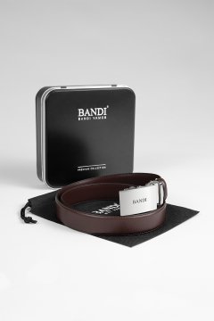 Pánský opasek BANDI Maron, exkluzivní dárkový box