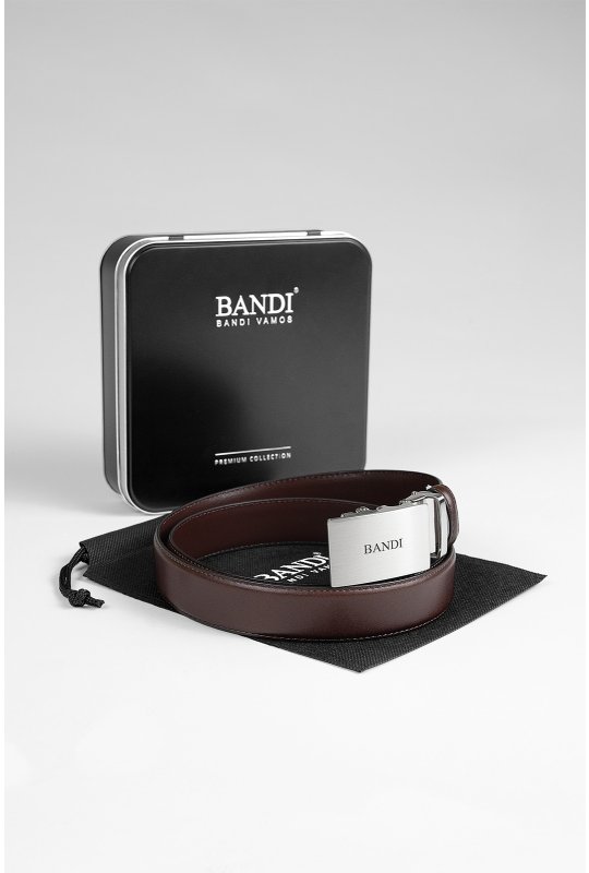 Pánský opasek BANDI Maron, exkluzivní dárkový box