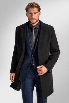 Pánský kabát BANDI, model SLIM RESCANTO Nero