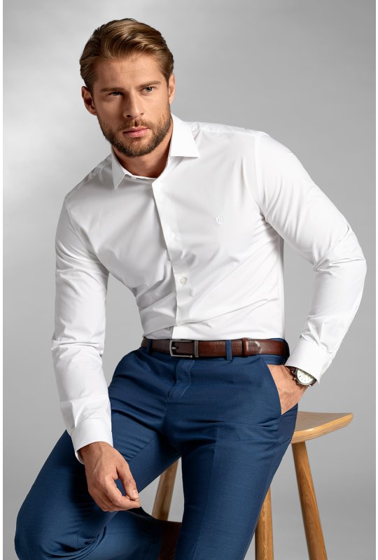 Pánská košile BANDI, model SLIM TERAZZO Bianco