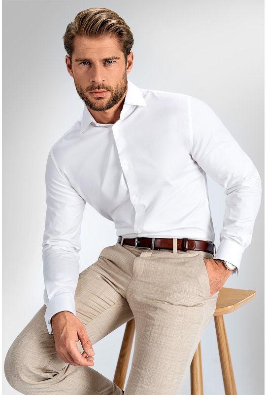 Pánská košile BANDI, model SLIM MATASINI Bianco