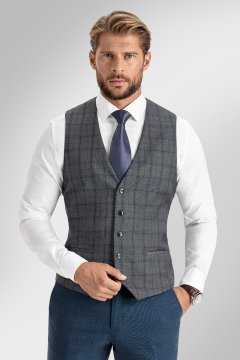 Pánská vesta BANDI,  model SLIM RESTORIO Basalto