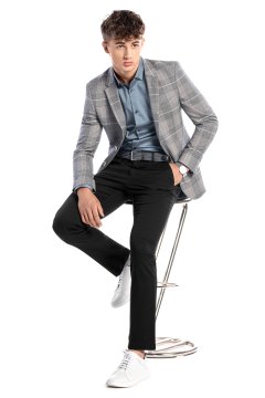 Pánské kalhoty BANDI, model STRAIGHT FIT PETRANO Nero