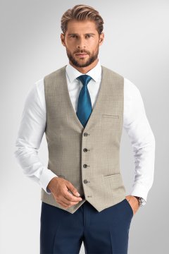 Pánská vesta BANDI, model TAILORED PONTARELLI Sabbia