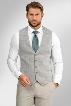 Pánská vesta BANDI, model TAILORED INCERATI Sabbia
