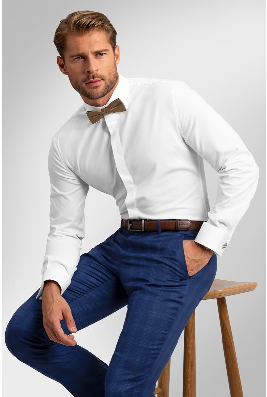 Pánská košile BANDI, model SLIM EMEDUX Bianco