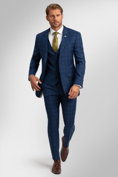 Pánský oblek BANDI RAMONE Indaco, střih SLIM FIT