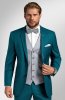 Pánský oblek BANDI MARANELI Petrol, střih SLIM FIT