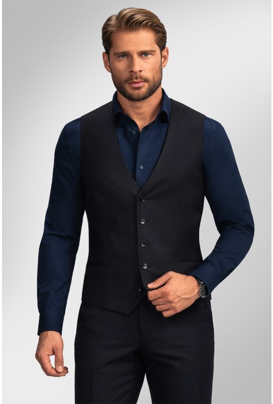 Pánská vesta BANDI, model SLIM SAVARO Nero