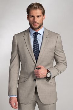 Pánský oblek PONTARELLI Sabbia, střih SLIM FIT