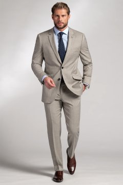 Pánský oblek PONTARELLI Sabbia, střih SLIM FIT