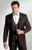 Pánský oblek BANDI TOFFIERO Maron, střih TAILORED FIT
