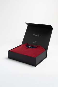 Pánský svetr AUGUSTIO Wine v dárkovém boxu