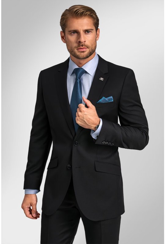 Pánský oblek BANDI BONALECI Nero, střih TAILORED FIT