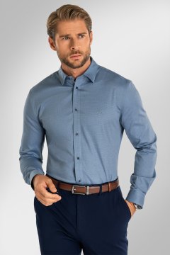 Pánská košile BANDI, model REGULAR DIMETRO Indaco