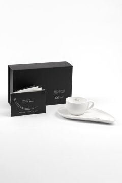 Porcelánový šálek na kávu BANDI Bianco, 80 ml, v dárkovém boxu