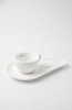 Porcelánový šálek na kávu BANDI Bianco, 80 ml, v dárkovém boxu