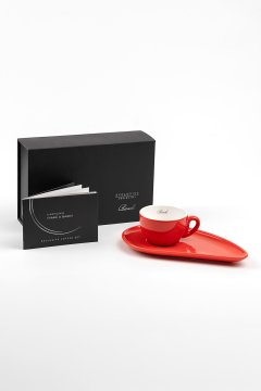 Porcelánový šálek na kávu BANDI Rosso, 80 ml, v dárkovém boxu