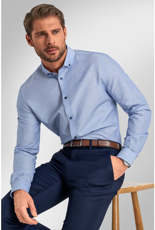 Pánská košile BANDI, model SLIM ZOLVIO Celest