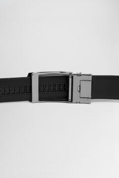 Pánský opasek BANDI, model AUTOMAT 90 Nero s prodlouženou délkou