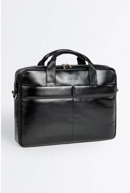 Pánská kožená taška na notebook BANDI, Atessio Nero