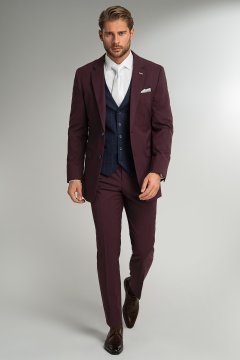 Pánský oblek BANDI ARCENITO Sangre, střih SLIM FIT