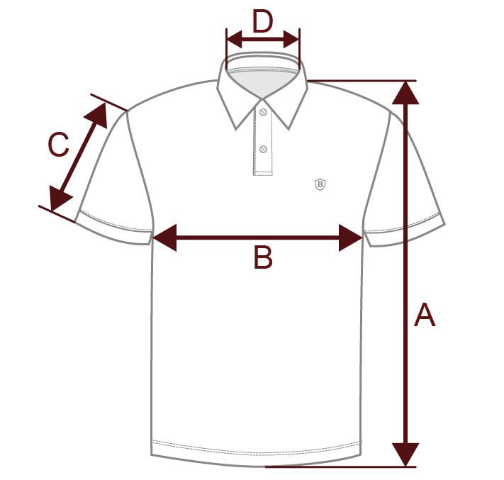 Rozměrová tabulka pánského polotrika AW25/26, SS26 MARESCO
