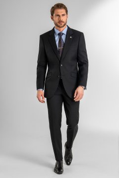 Pánský oblek BANDI BOSCALE Nero, střih TAILORED FIT