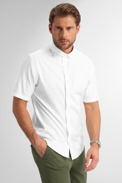 Pánská košile s krátkým rukávem BANDI, model REGULAR LEGERO Bianco