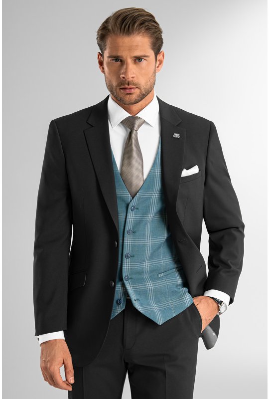 Pánský oblek BANDI MANFREDI Nero, střih TAILORED FIT