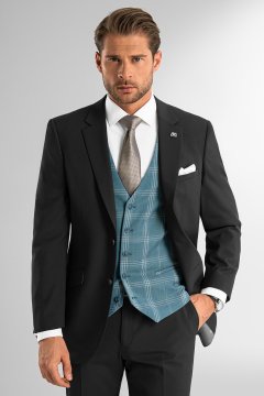 Pánský oblek BANDI MANFREDI Nero, střih COMFORT FIT